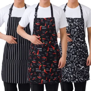 Adjustable Half-length Adult Apron with 2 Pockets